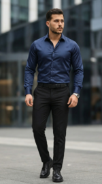 Erkek Saten Klasik Gömlek - Görsel 2