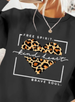 Kadın Uzun Kollu Bisiklet Yaka Desenli Viskon Iki Iplik Bluz - Görsel 2