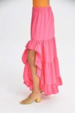 Audrey Fıfrlı Yırtmaç Detay Etek 4037 - Görsel 3