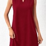 Kadın Askılı V Yakalı Mini Ithal Krep Elbise