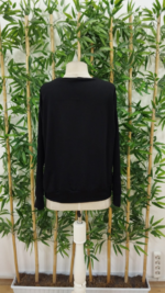 Kadın Uzun Kollu Bisiklet Yaka Desenli Viskon Iki Iplik Bluz - Görsel 4