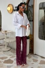 İçi Astarlı Dantel Pantolon 0081 - Görsel 6