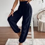 Kadın Yüksel Bel Yoğun Büzgü Detaylı Aerobin Pantolon