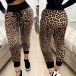 Kadın Yüksek Bel Bağcıklı Desenli Iki Iplik Pantolon