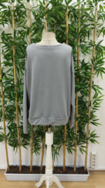 Kadın Uzun Kollu Bisiklet Yaka Desenli Viskon Iki Iplik Bluz - Görsel 5