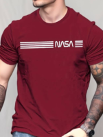 Erkek Kısa Kollu Nasa Baskı Basic Erkek T-shirt - Görsel 2