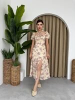 Zeze Balon Kol Elbise - Görsel 5