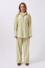 Çizgili Cep Detay Gömlek - Görsel 4