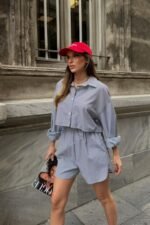 Volerie Çizgili Şortlu Takım 9342-17 - Görsel 2