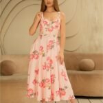 Pembe İnce Kemer Detaylı Elbise