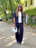 Kadın Modal Kumaş Yakası Fermuarlı şerit Detaylı Takım - Görsel 6