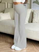 Kadın Yüksek Bel Ispanyol Paçalı Pantolon Tayt - Görsel 4