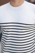 Erkek çizgi Desenli Bisiklet Yaka Kısa Kollu T-sihrt - Görsel 3