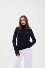 4214 TRİKO DÜZ BALIKÇI SALAŞ-SİYAH - Görsel 3