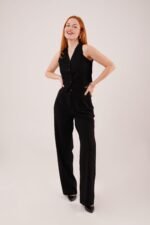 Premium Model Oturtmalı Siyah Pantolon - Görsel 4