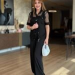 Kadın Fileli Kapüşonlu Modal Ceket