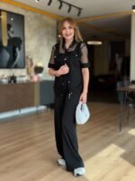 Kadın Fileli Kapüşonlu Modal Ceket - Görsel 2