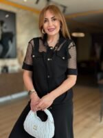 Kadın Fileli Kapüşonlu Modal Ceket - Görsel 4