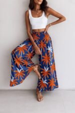 Kadın Yüksek Bel Lastikli Desenli Süprem Pantolon - Görsel 4