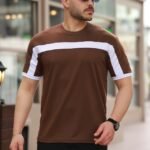 Erkek şerit Detaylı Kısa Kollu T-shirt