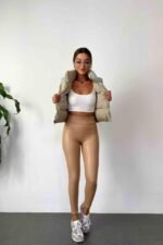 Kadın Yüksek Bel Içi şardonlu Fırsat ürün Toparlayıcı Tayt - Görsel 9