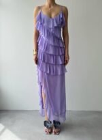 Ples Yırtmaç Detaylı Elbise - Görsel 2