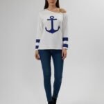 Kadın Uzun Kollu Kayık Yaka Omuz Dekoltesi Ve Toka Detaylı Bluz