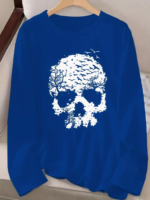 Kadın Uzun Kollu Bisiklet Yaka Ayçiçeği Desenli Viskon Bluz - Görsel 2