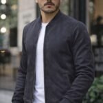 Erkek önden Fermuarlı Içi Astarlı Süet Ceket