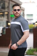 Erkek şerit Detaylı Kısa Kollu T-shirt - Görsel 2