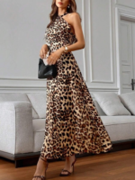 Kadın Omuzlardan Açık Boyundan çapraz Bağlama Detaylı Süprem Elbise - Görsel 2