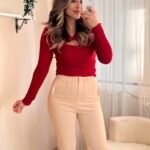 Kadın üste Oturan Paçası Bilek üzerinde Biten Atlas Kumaş Pantolon 36 (S) - 48 (4XL)