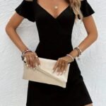 Kadın Askılı Derin V Yakalı Viskon Elbise