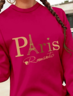 Kadın Uzun Kollu Bisiklet Yaka Yazılı Kısa Viskon Iki Iplik Elbise - Görsel 2