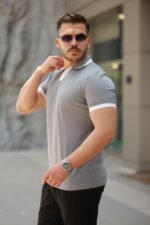 Erkek Hemşire Yaka Kısa Kollu Tişört - Görsel 2