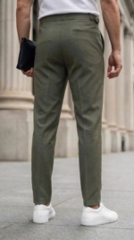 Erkek Toka Detaylı Oldmoney Kumaş Pantolon - Görsel 4