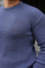 Erkek Bisiklet Yaka Örme Kazak - Görsel 4