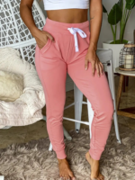 Kadın Kısa Kollu Madonna Yaka Viskon Crop Bluz Cepli Iki Iplik Eşofman Takım - Görsel 5