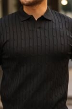 Erkek Saç örgü Desen Uzun Kollu Triko - Görsel 4