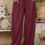 Kadın Yüksek Bel Cep Detaylı Pantolon