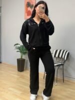 Kadın Iki Iplik Kumaş Pul Ve Fermuar Detaylı Ikili Takım - Görsel 4