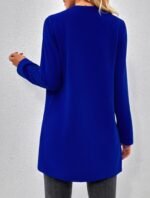 Kadın Uzun Kollu önü Açık Uzun Modal Ceket - Görsel 6