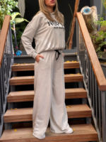 Kadın Uzun Kollu Nope Baskılı Beli Ribanalı Ikili Takım - Görsel 14