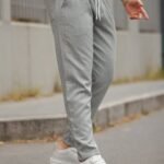 Erkek Beli Bağcıklı çizgili Pantolon