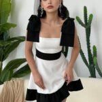 Miron Omuz Fiyonklu Elbise