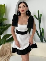 Miron Omuz Fiyonklu Elbise