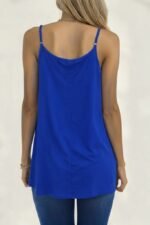 Kadın Ip Askılı Yuvarlak Yakalı Pileli Uzun Viskon Bluz - Görsel 4