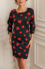 Kadın Uzun Kollu Bisiklet Yaka Dalgıç Mini Boy Elbise - Görsel 6