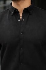 Erkek Uzun Kollu Süet Gömlek - Görsel 7