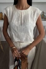 Shalina Süzüne Nakışlı Crop Takım 9796-08 - Görsel 2